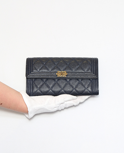 Chanel Boy Long Flap Wallet, front view